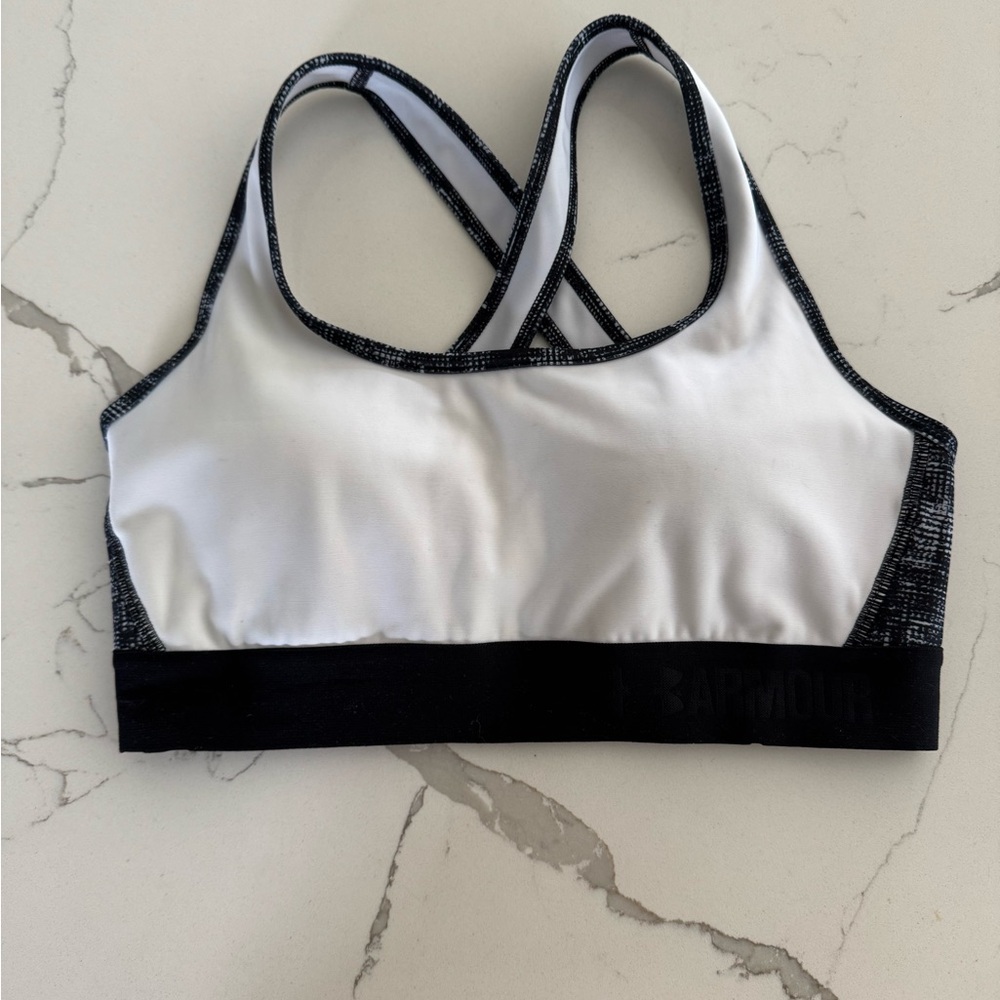 Under Armour Black and White Sports Bra Intimates